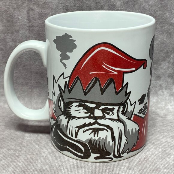 Primitives by Kathy Bah Hum Mug 18 oz Ceramic Angry Elf Christmas Coffee Cup - Picture 1 of 10